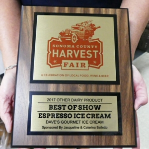 Sonoma County Harvest Fair Award 2017 - Best Espresso Ice Cream