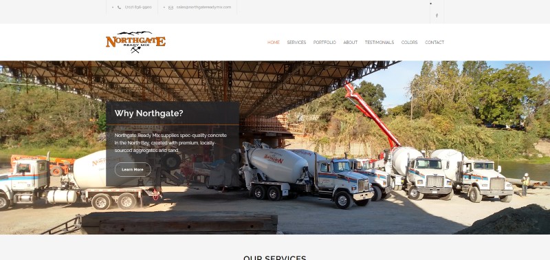 Link to Northgate Ready Mix Construction Web Design