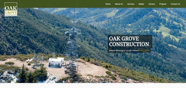 Link to Oak Grove Construction Web Design